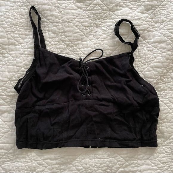 Free People Tops - 🌟 3 for $30 🌟 free people black lace tie front crop top